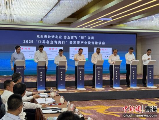 图为2025“江苏名企青海行”活动暨苏青产业投资洽谈会。江苏省对口帮扶青海省工作队供图 图为2025“江苏名企青海行”活动暨苏青产业投资洽谈会。江苏省对口帮扶青海省工作队供图
