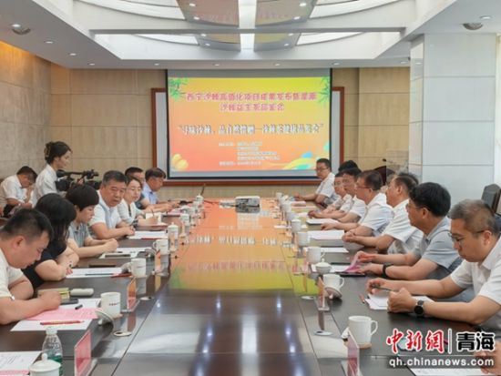 图为西宁市沙棘高值化项目成果发布暨湟源沙棘益生茶品鉴会现场。 祁增蓓摄 图为西宁市沙棘高值化项目成果发布暨湟源沙棘益生茶品鉴会现场。 祁增蓓摄