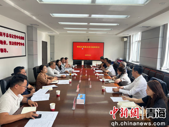 图为大鲁阁集团与西宁市城北区人民政府座谈现场。李江宁 摄 图为大鲁阁集团与西宁市城北区人民政府座谈现场。李江宁 摄