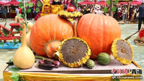 图为展示的农特产品。湟中区委宣传部供图